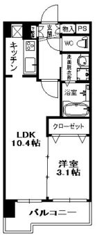 ベルファース博多東 - 所在階 の間取り図