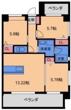 アネーロ城南 - 所在階 の間取り図