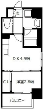 モダンパラッツォ警固 - 所在階 の間取り図