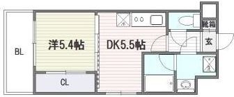 ラファセ美野島301号室-間取り