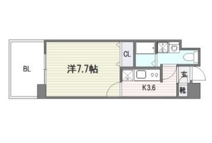 ローズモントフレア博多駅前1202号室-間取り