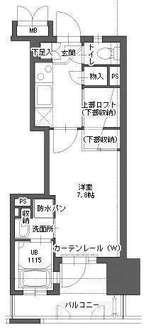 アクタス博多Ｖタワー505号室-間取り