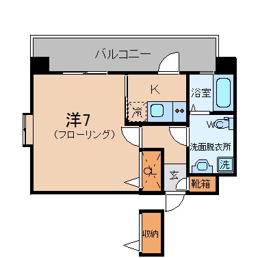 ピュアドームベイサイド博多203号室-間取り