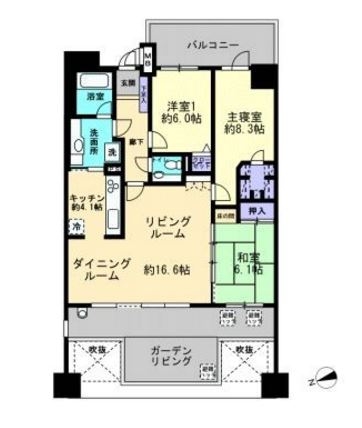 コアマンションけやき通りプレジオ1010号室-間取り