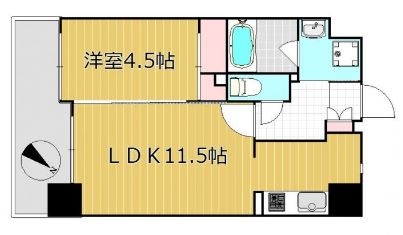 ラ・フルール博多駅南403号室-間取り