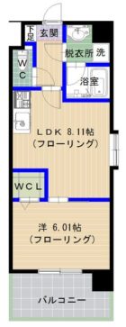 プリスティン香椎 - 所在階 の間取り図