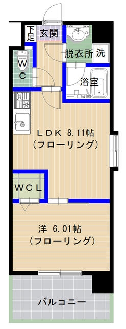 プリスティン香椎1003号室-間取り