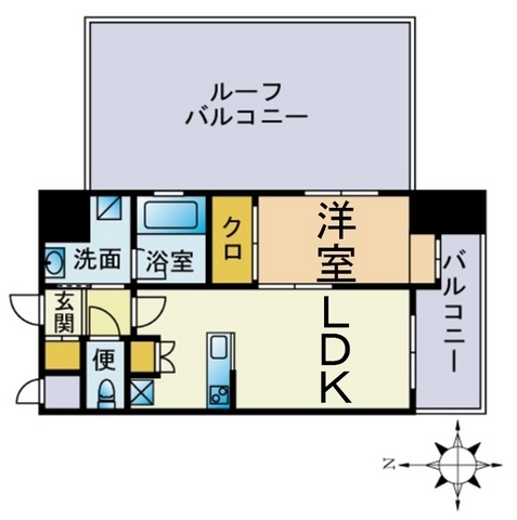 レガーロ千早1102号室-間取り