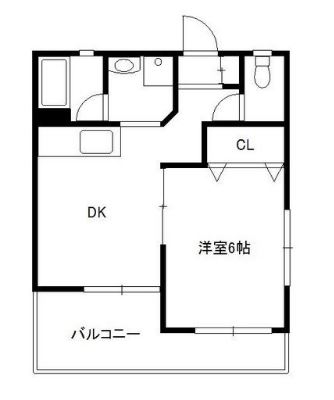 シャトル大手門601号室-間取り