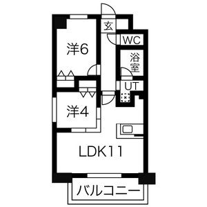 プレスタイル箱崎ステーション1301号室-間取り