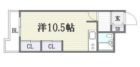 シャンボール大名D棟 - 所在階 の間取り図