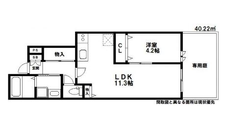 Ver coma 博多南102号室-間取り