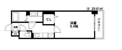 リヴィエールシャン豊302号室-間取り