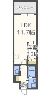 グランフォーレラグゼ博多203号室-間取り