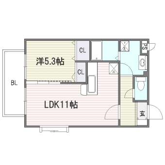 ピュア博多駅南壱番館303号室-間取り