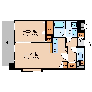 ピュア博多駅南弐番館403号室-間取り