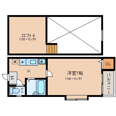 フィオーレ博多駅南201号室-間取り