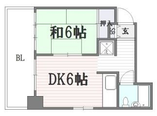 ダイアパレス野間801号室-間取り