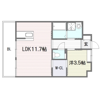 プリマヴェーラ302号室-間取り