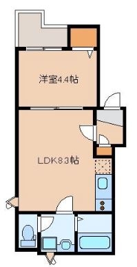 エルリリオ警固302号室-間取り