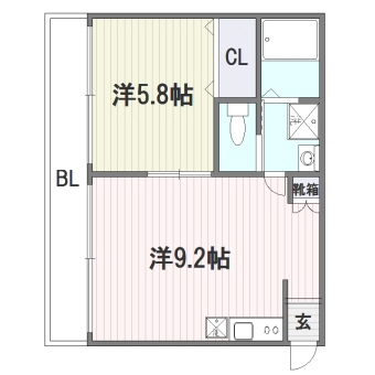 フェリスタ博多駅南103号室-間取り