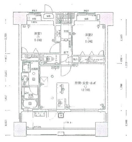 アクロス天神Ｖタワー605号室-間取り