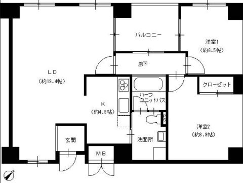 フェイズイン山王902号室-間取り