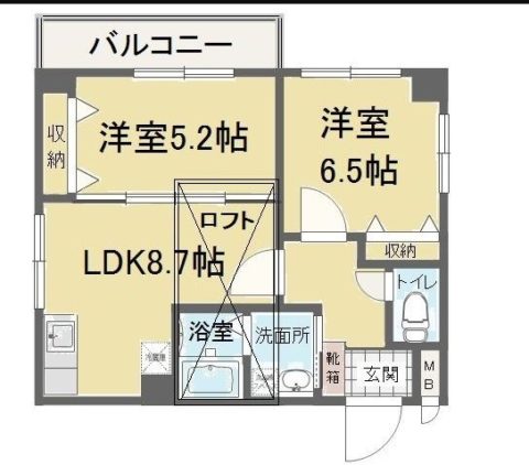 コンセプト小笹301号室-間取り