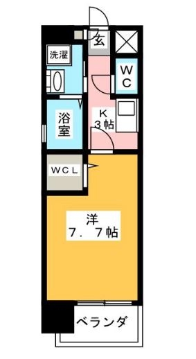 サンヒルズ薬院901号室-間取り