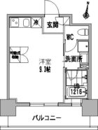 西新ROOMS - 所在階 の間取り図