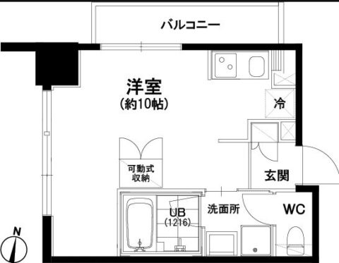 西新ROOMS507号室-間取り