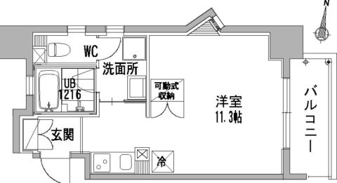 西新ROOMS1201号室-間取り