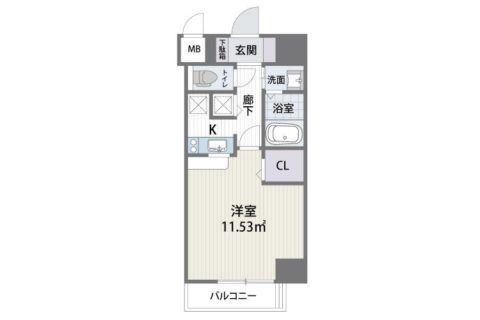 アルティザ博多駅南1201号室-間取り