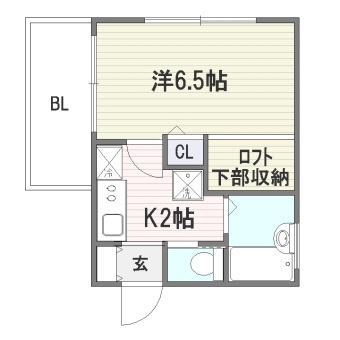 アドハウス県庁前403号室-間取り