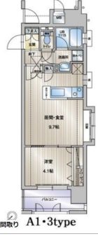 アクタス博多ステーションタワー - 所在階***階の間取り図 8705