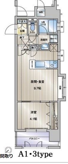 アクタス博多ステーションタワー901号室-間取り