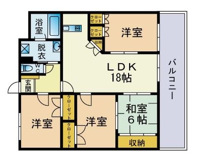 カワイアーバンビル611号室-間取り