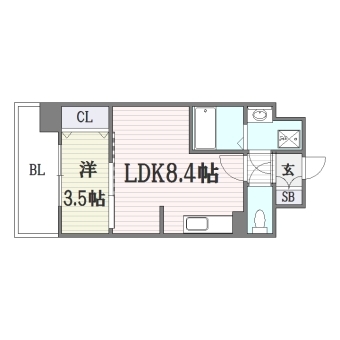 modern palazzo博多surⅡ602号室-間取り