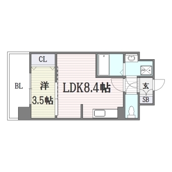 modern palazzo博多surⅡ1003号室-間取り