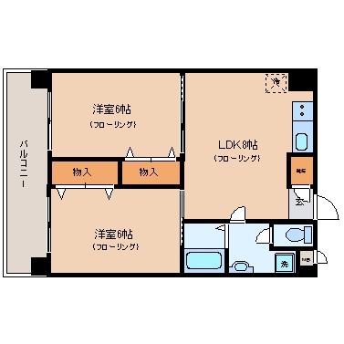 アンベール東天神705号室-間取り