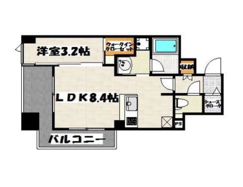 エトゥール博多駅北203号室-間取り