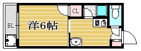 プロスパー別府102号室-間取り