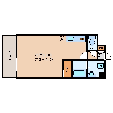 アバンティ銀天町803号室-間取り