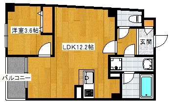 NE TSUNABA BLDG401号室-間取り