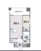 アルティザ大濠公園 - 所在階 の間取り図