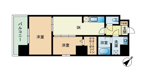 モダンパラッツォ博多駅南Ⅱ1402号室-間取り