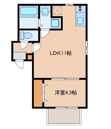 リテラ箱崎ふ頭102号室-間取り