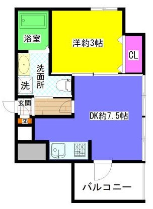 エクセレンシア博多806号室-間取り