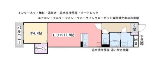 パララックス伊都101号室-間取り