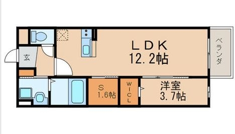 パララックス伊都103号室-間取り